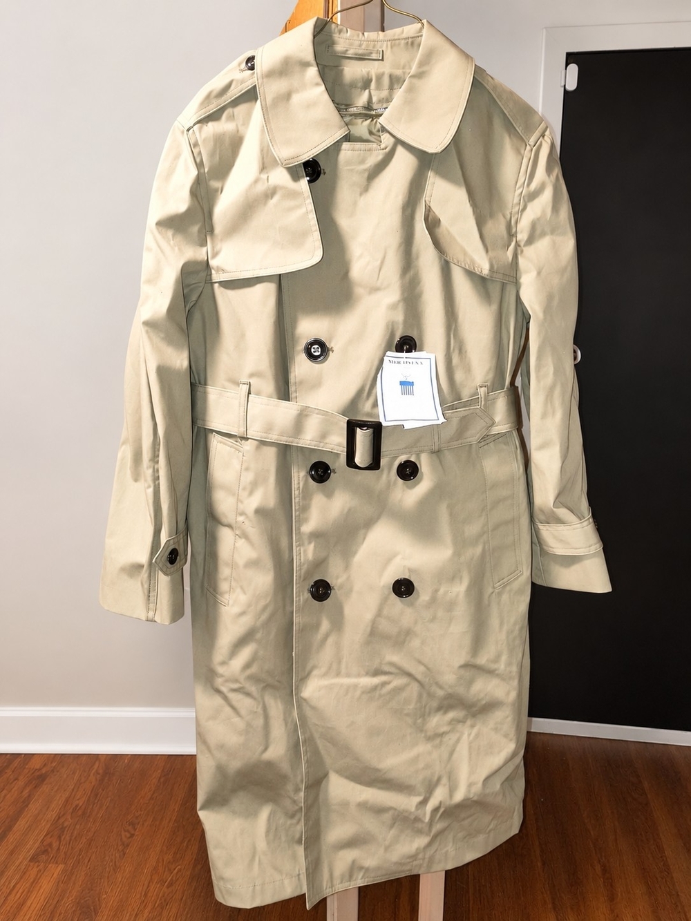 Men's Classic Double-Breasted Trench Coat - Beige